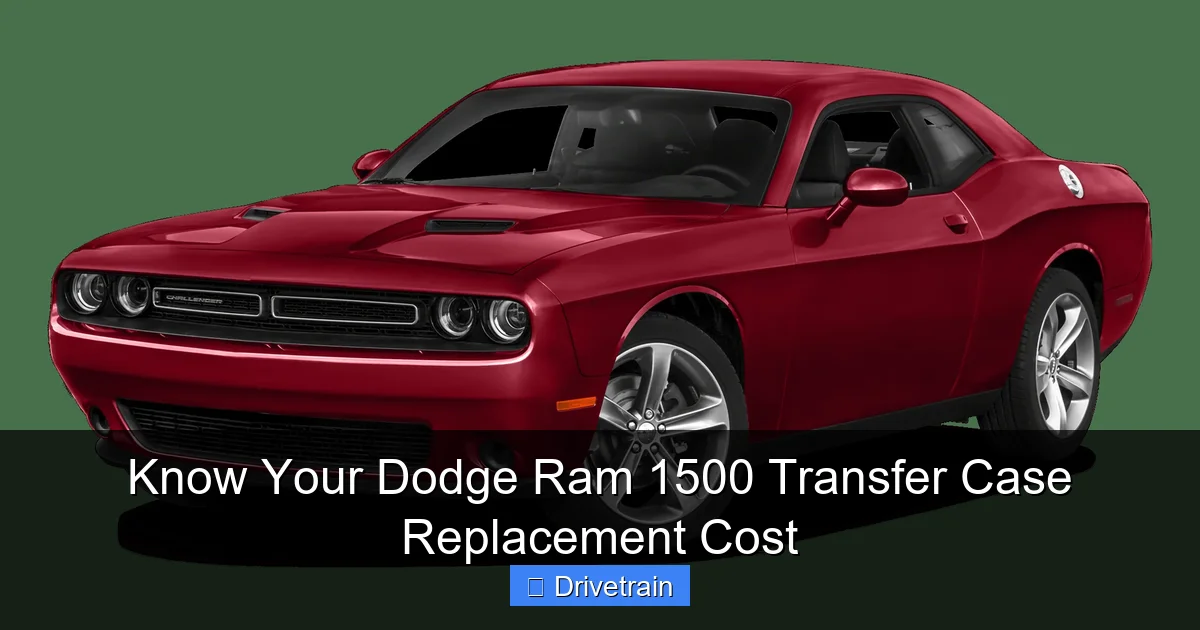Know Your Dodge Ram 1500 Transfer Case Replacement Cost