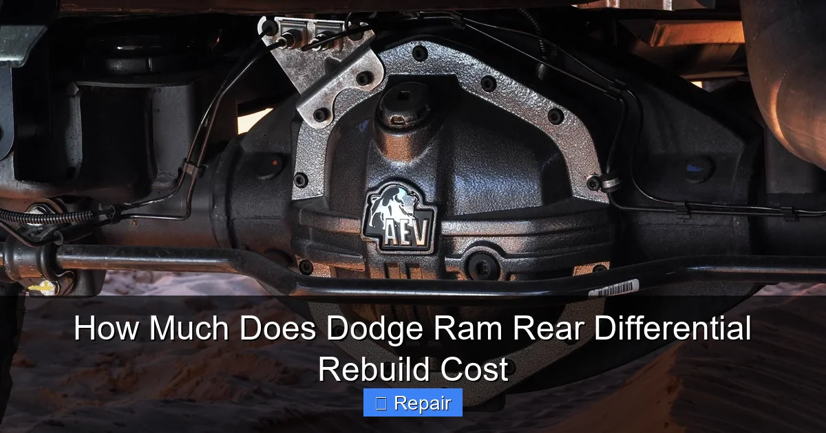 How Much Does Dodge Ram Rear Differential Rebuild Cost