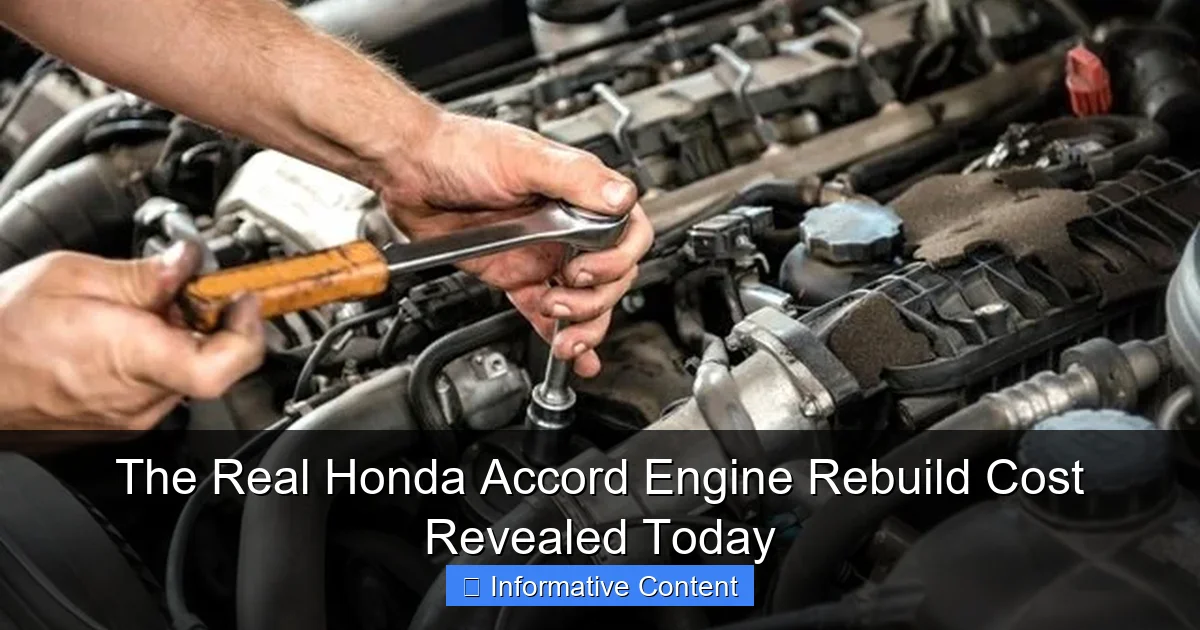 The Real Honda Accord Engine Rebuild Cost Revealed Today