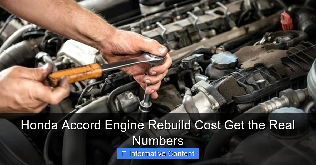 Honda Accord Engine Rebuild Cost Get the Real Numbers