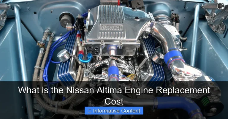 What is the Nissan Altima Engine Replacement Cost