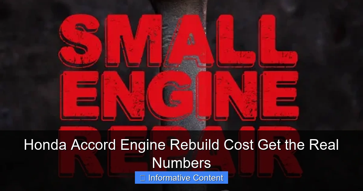 Honda Accord Engine Rebuild Cost Get the Real Numbers