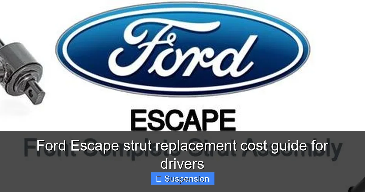 Ford Escape strut replacement cost guide for drivers