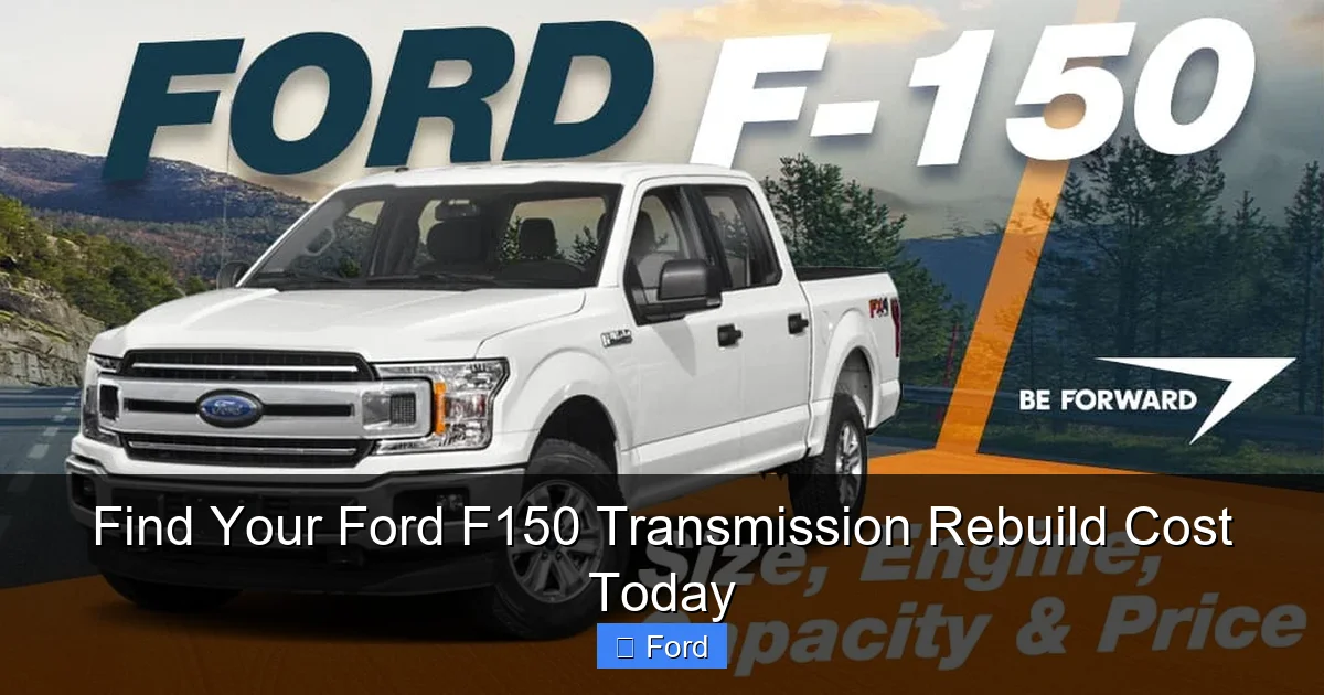 Find Your Ford F150 Transmission Rebuild Cost Today