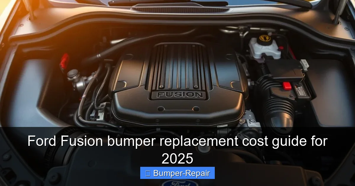 Ford Fusion bumper replacement cost guide for 2025
