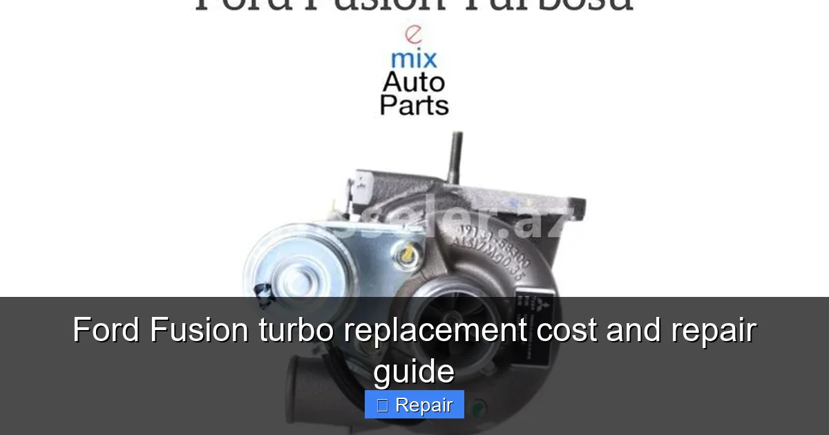 Ford Fusion turbo replacement cost and repair guide