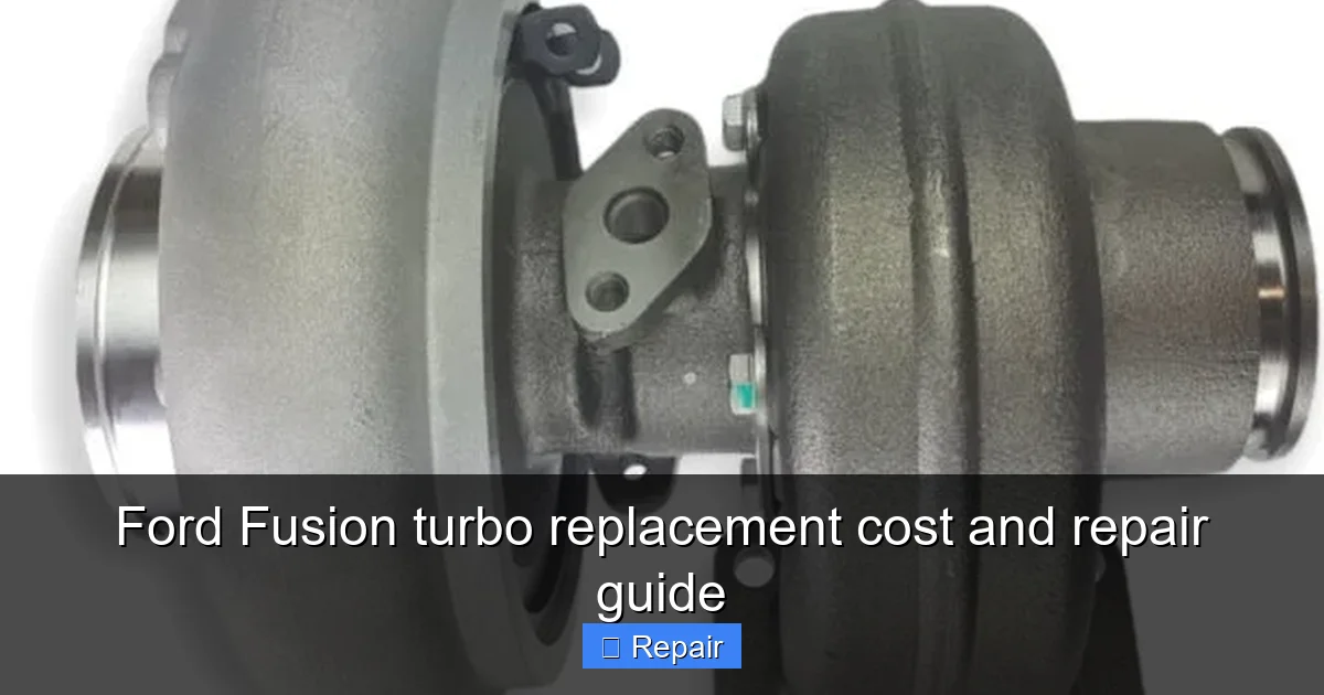 Ford Fusion turbo replacement cost and repair guide