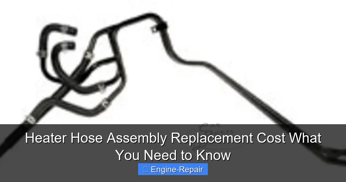 Heater Hose Assembly Replacement Cost What You Need to Know