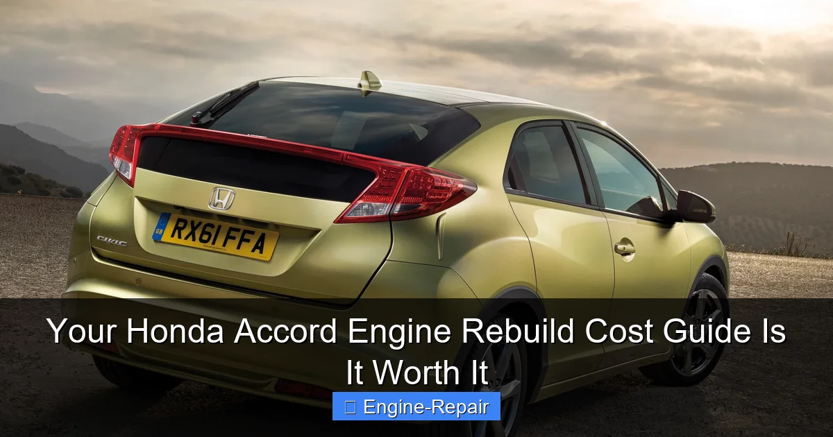Your Honda Accord Engine Rebuild Cost Guide Is It Worth It