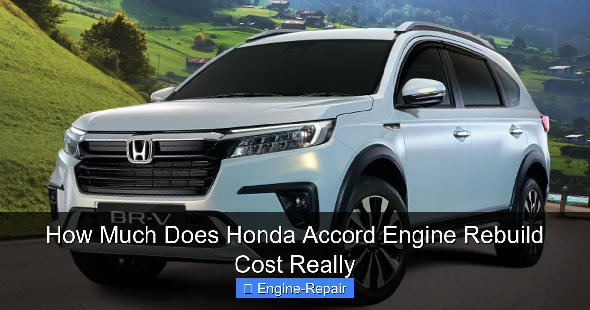 How Much Does Honda Accord Engine Rebuild Cost Really