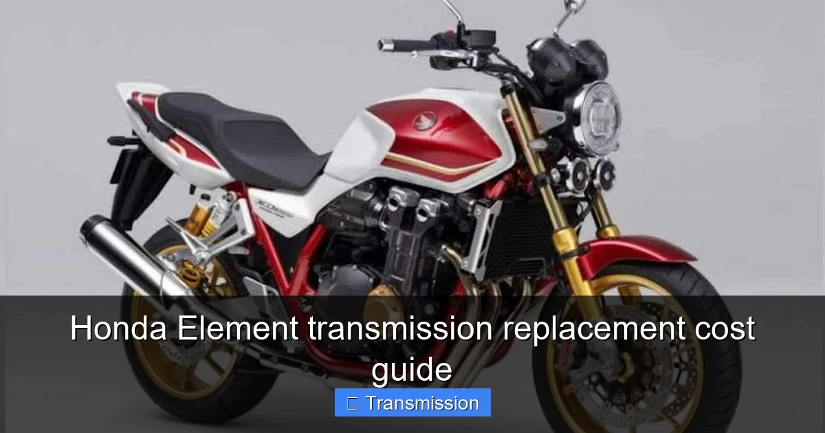 Honda Element transmission replacement cost guide