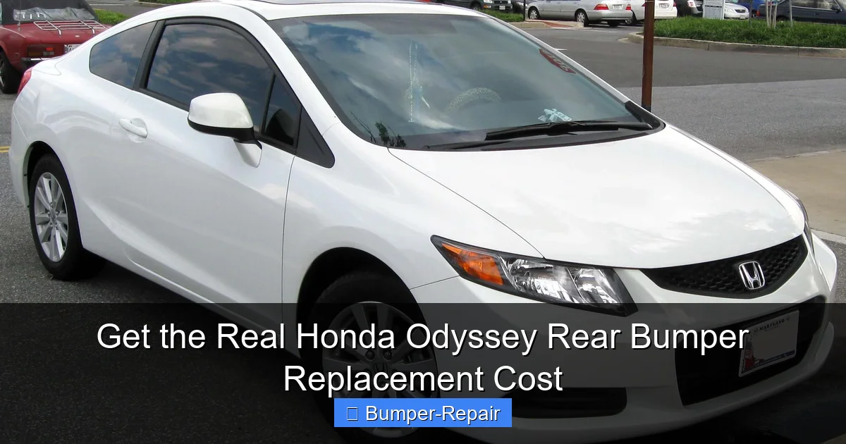 Get the Real Honda Odyssey Rear Bumper Replacement Cost