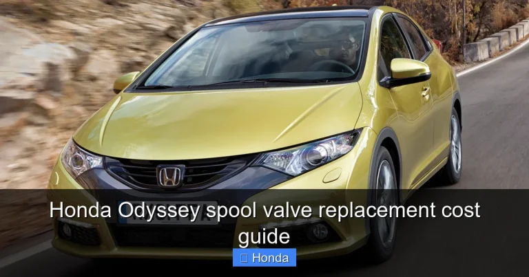 Honda Odyssey spool valve replacement cost guide