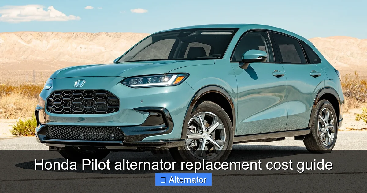 Honda Pilot alternator replacement cost guide