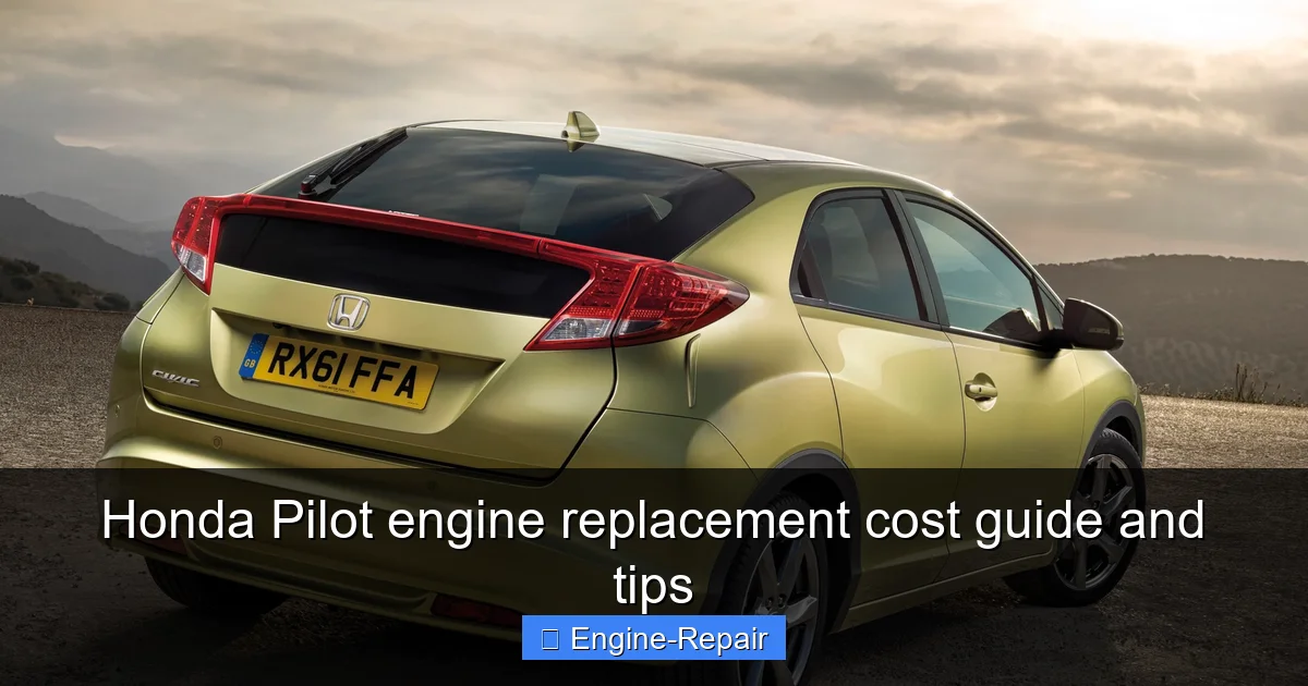 Honda Pilot engine replacement cost guide and tips
