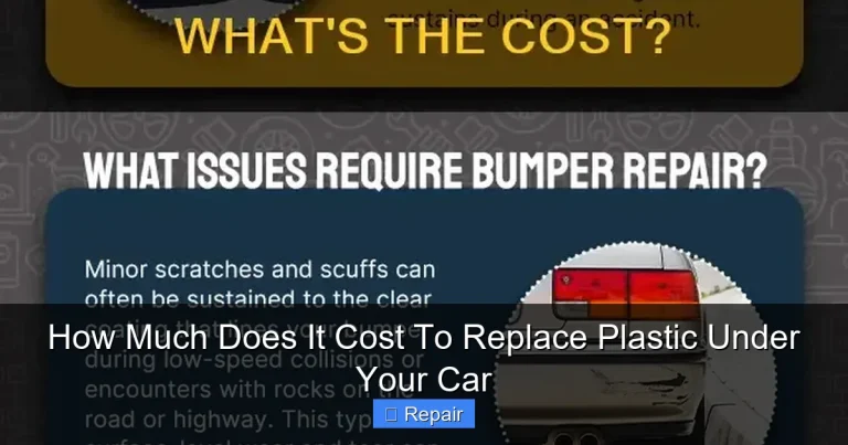 How Much Does It Cost To Replace Plastic Under Your Car