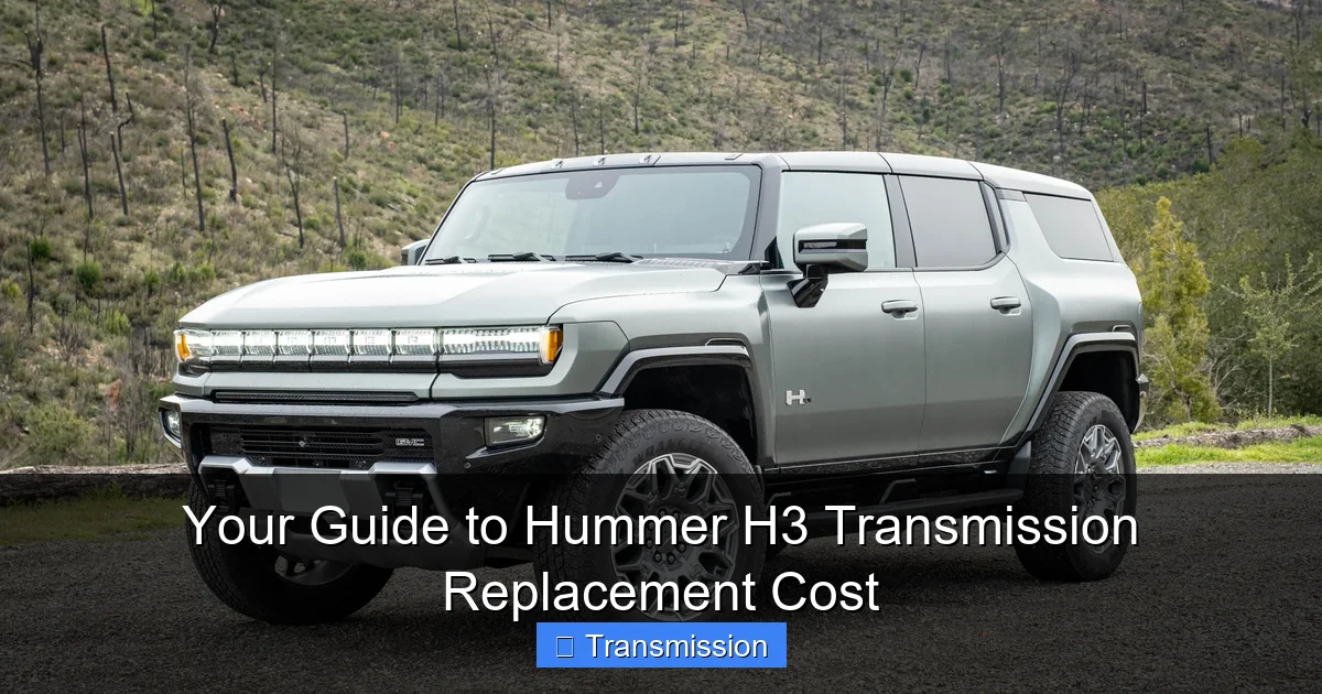 Your Guide to Hummer H3 Transmission Replacement Cost