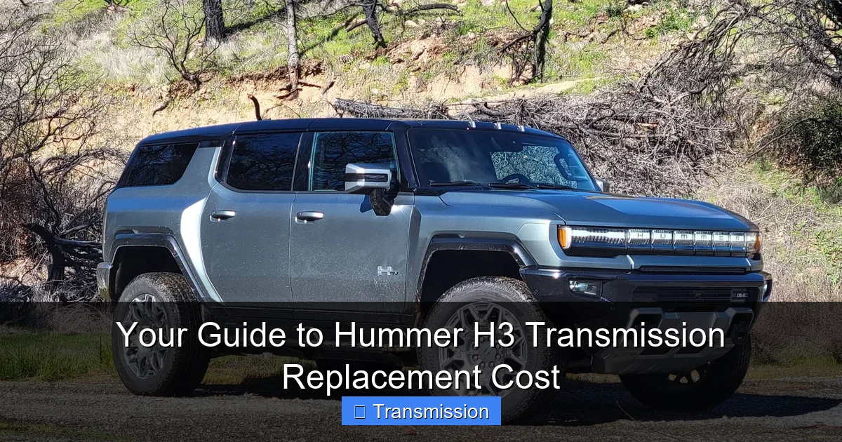 Your Guide to Hummer H3 Transmission Replacement Cost