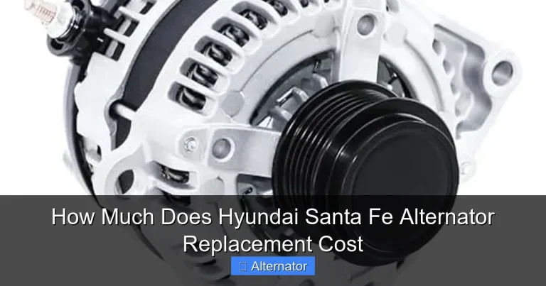 How Much Does Hyundai Santa Fe Alternator Replacement Cost