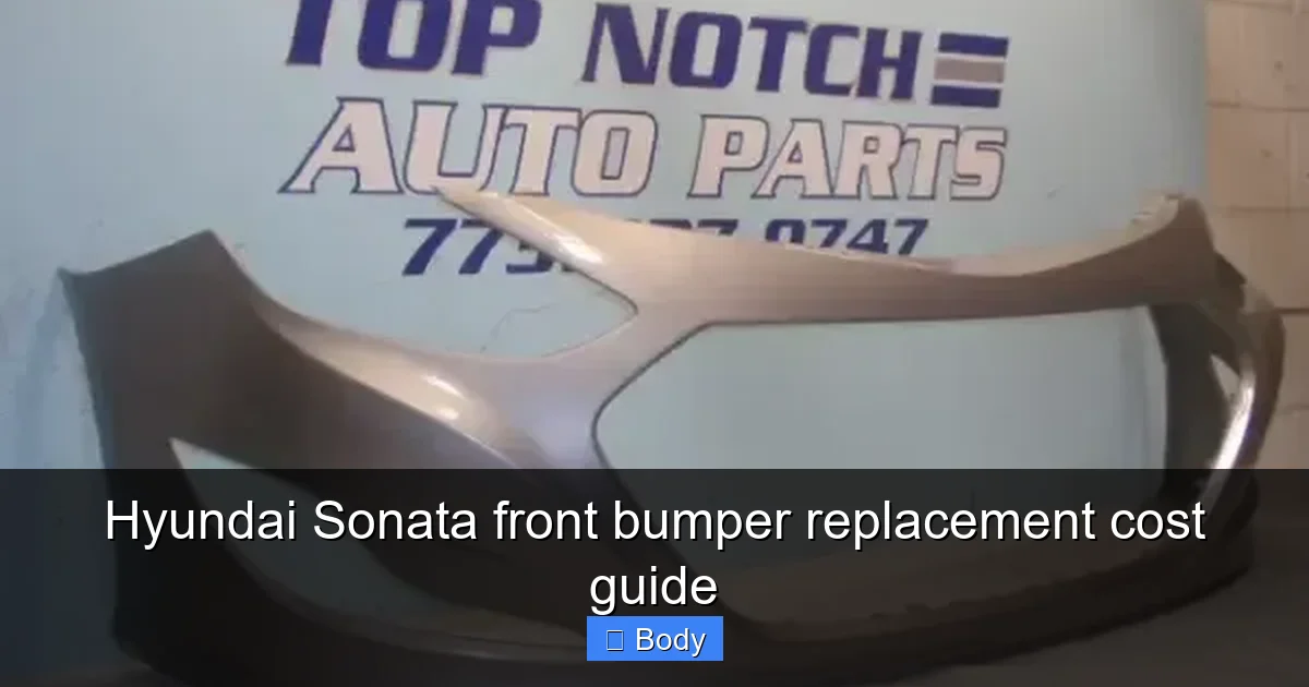 Hyundai Sonata front bumper replacement cost guide