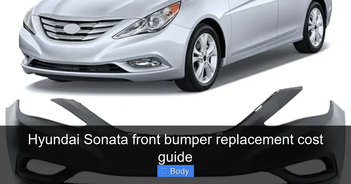 Hyundai Sonata front bumper replacement cost guide