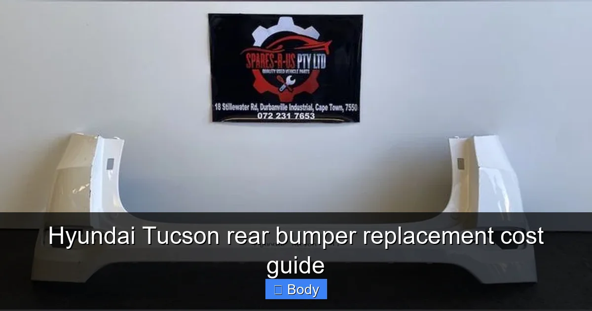 Hyundai Tucson rear bumper replacement cost guide