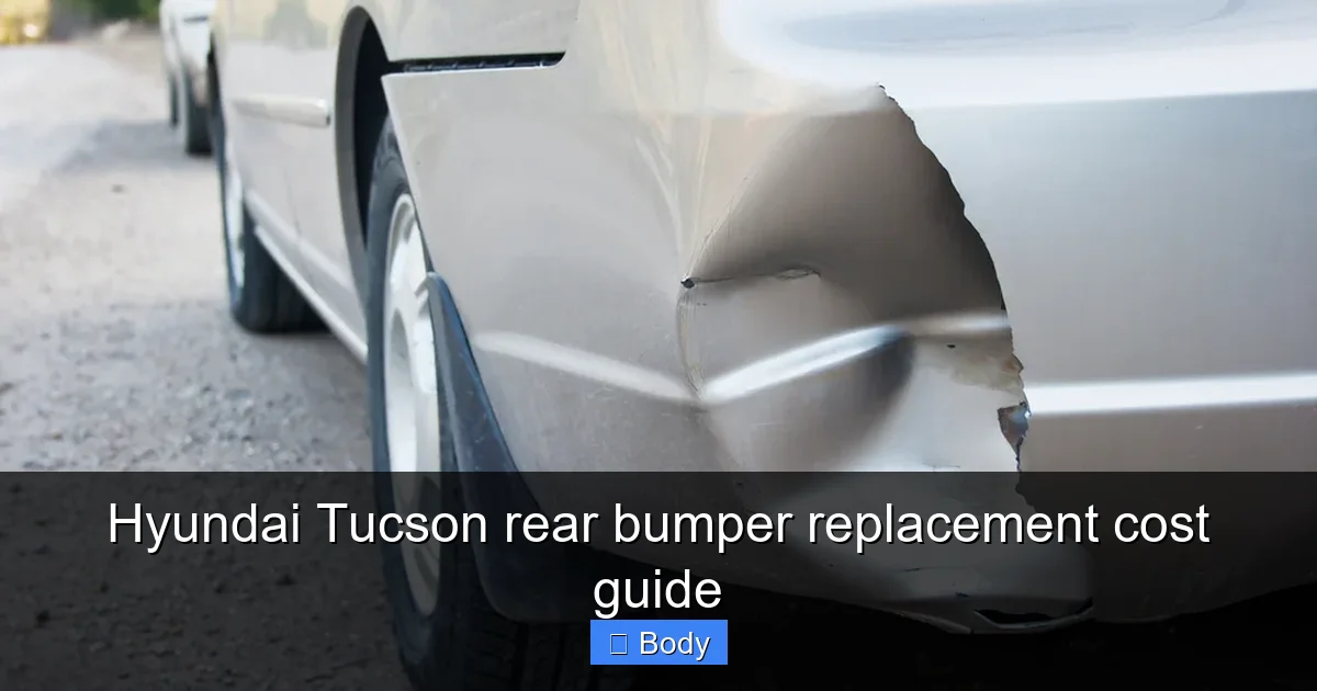 Hyundai Tucson rear bumper replacement cost guide