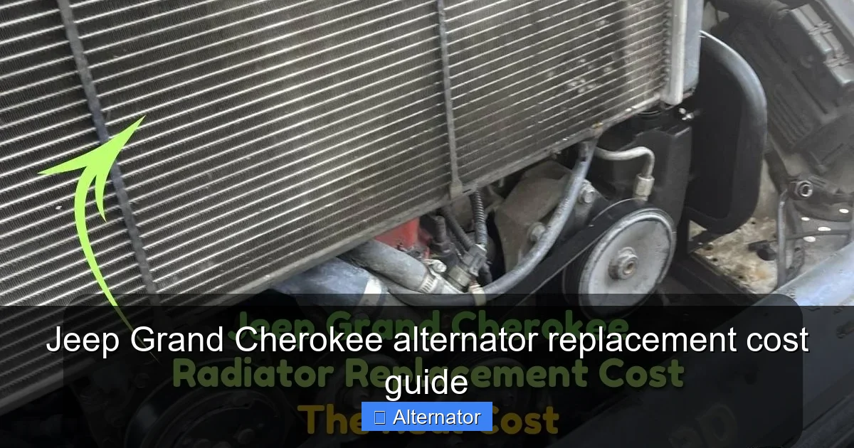 Jeep Grand Cherokee alternator replacement cost guide