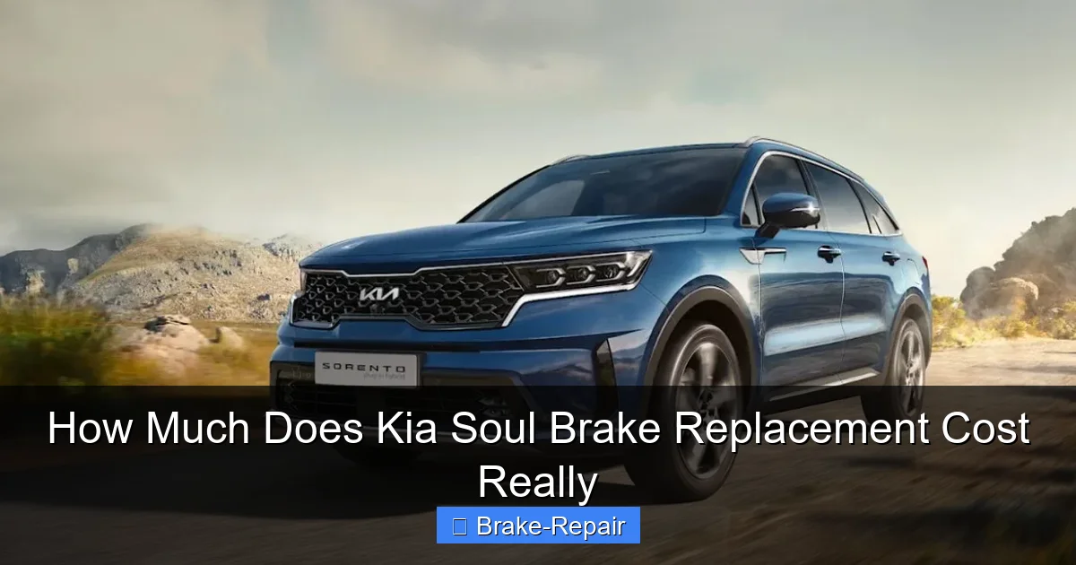 How Much Does Kia Soul Brake Replacement Cost Really