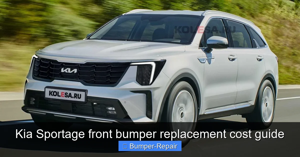 Kia Sportage front bumper replacement cost guide