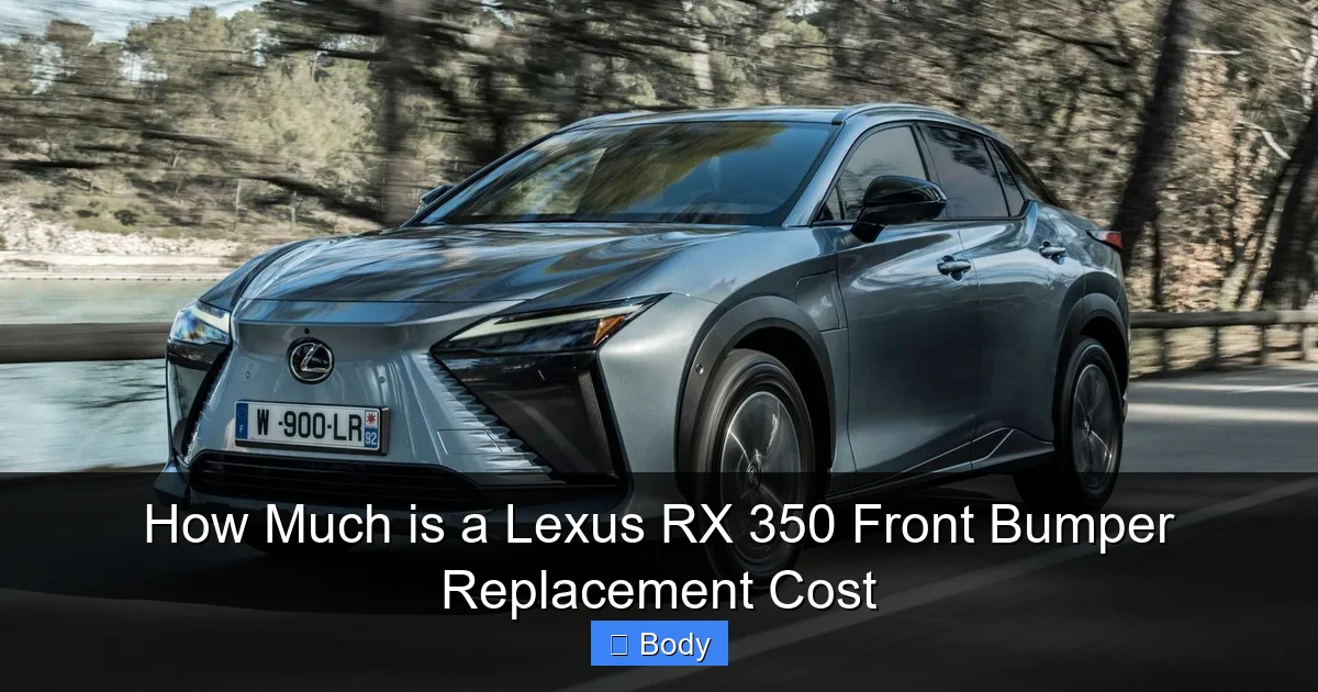 How Much is a Lexus RX 350 Front Bumper Replacement Cost
