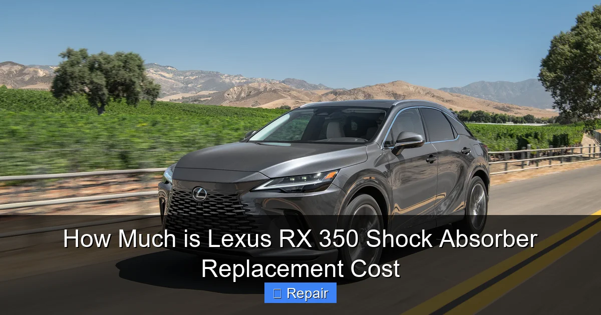 How Much is Lexus RX 350 Shock Absorber Replacement Cost