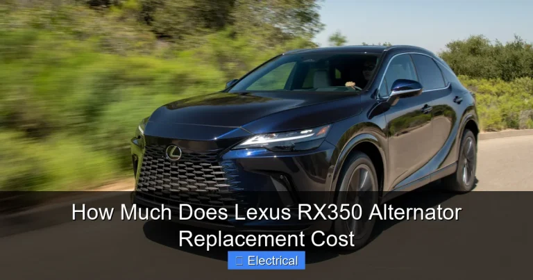 How Much Does Lexus RX350 Alternator Replacement Cost