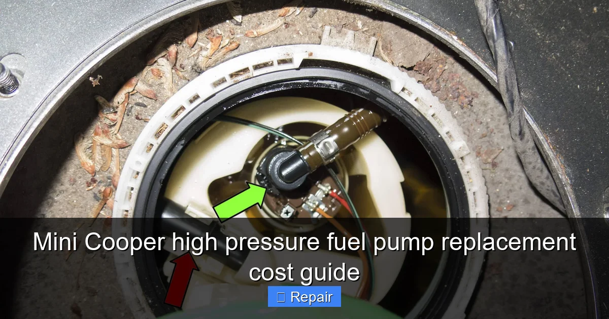 Mini Cooper high pressure fuel pump replacement cost guide