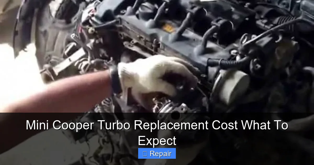 Mini Cooper Turbo Replacement Cost What To Expect