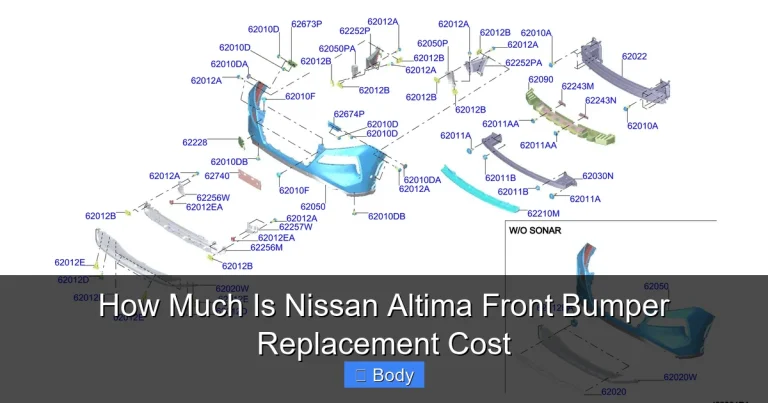 How Much Is Nissan Altima Front Bumper Replacement Cost