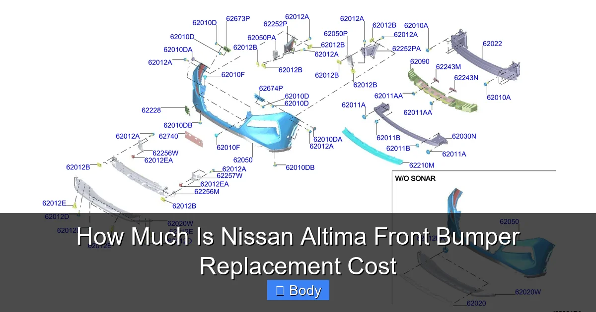 How Much Is Nissan Altima Front Bumper Replacement Cost