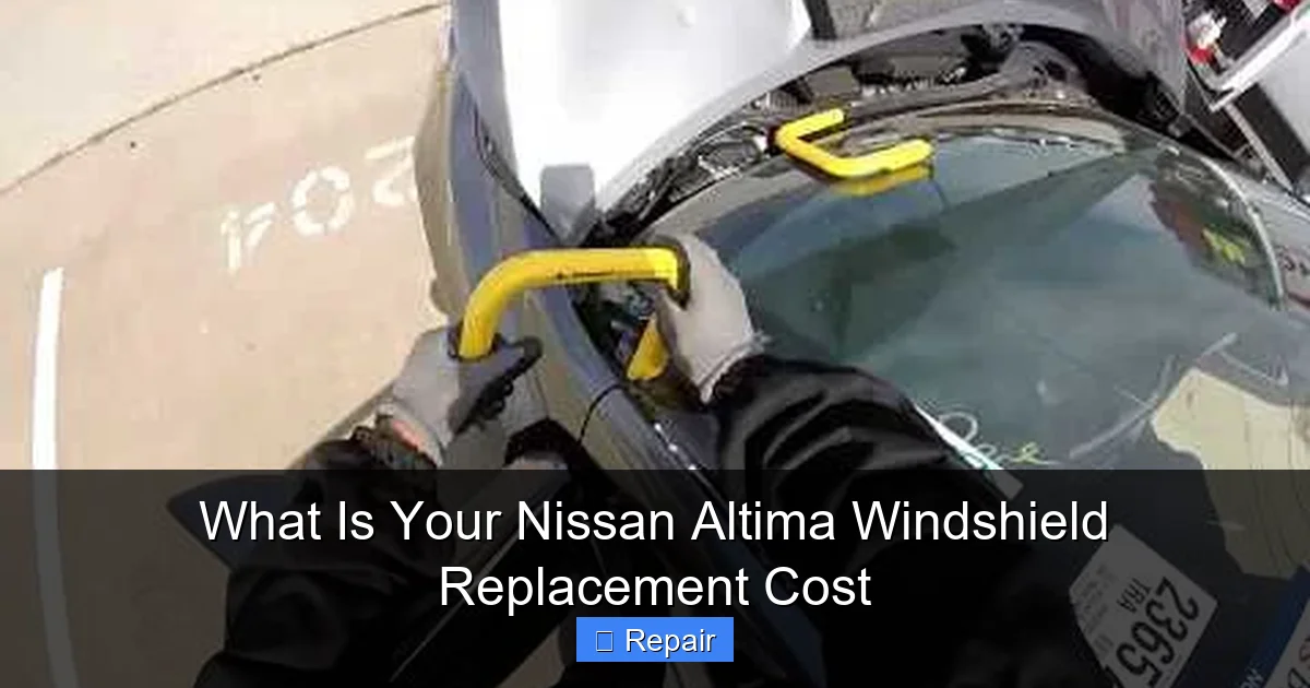 What Is Your Nissan Altima Windshield Replacement Cost