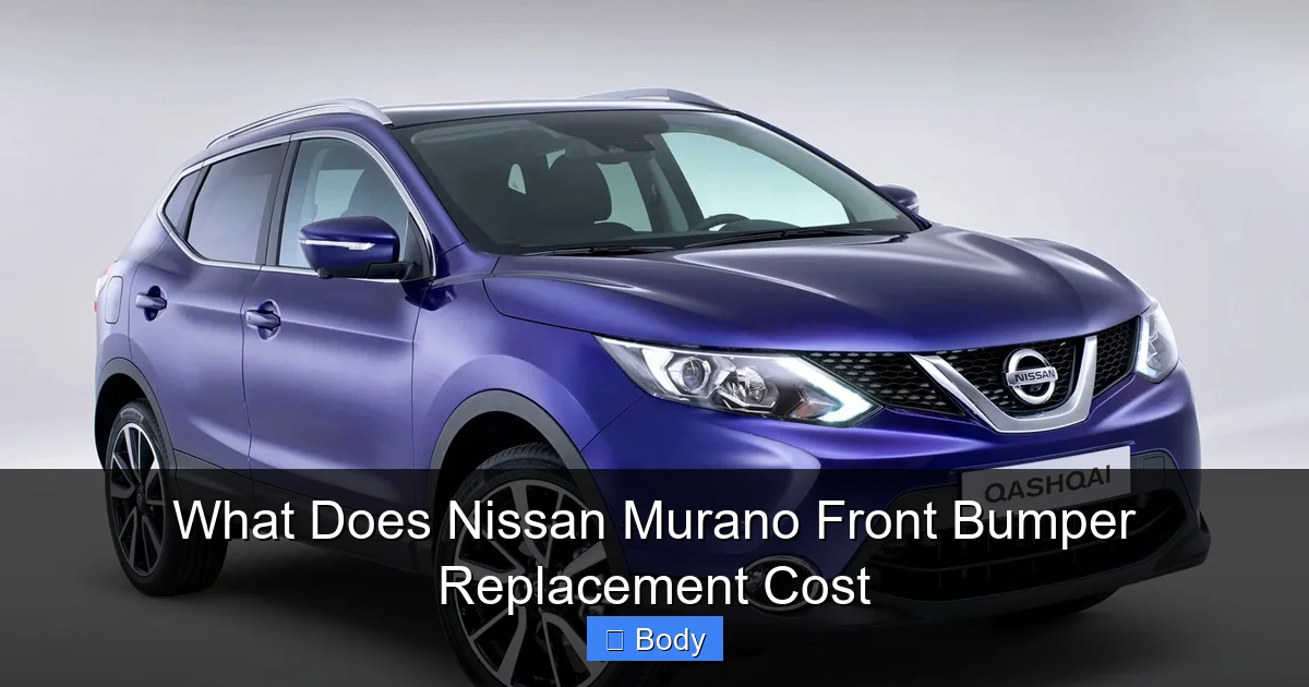 What Does Nissan Murano Front Bumper Replacement Cost