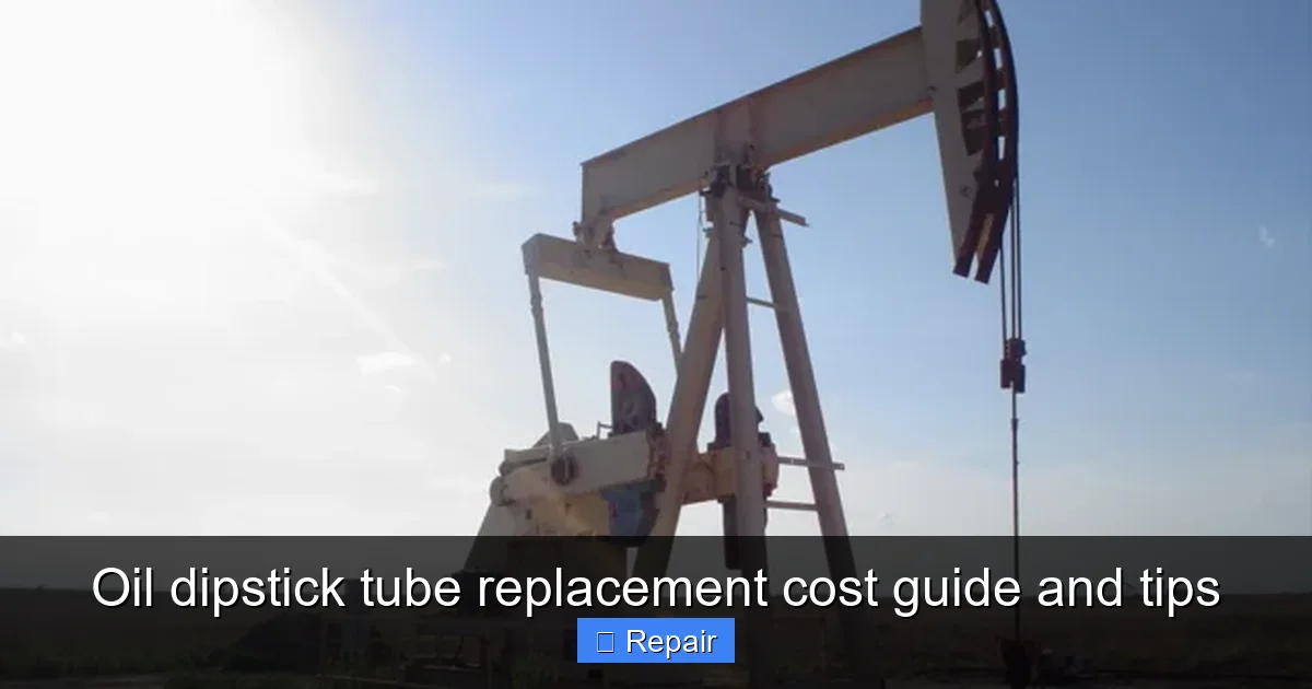 Oil dipstick tube replacement cost guide and tips
