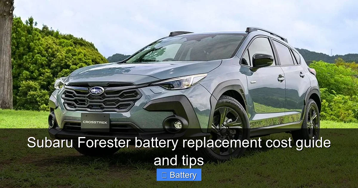 Subaru Forester battery replacement cost guide and tips