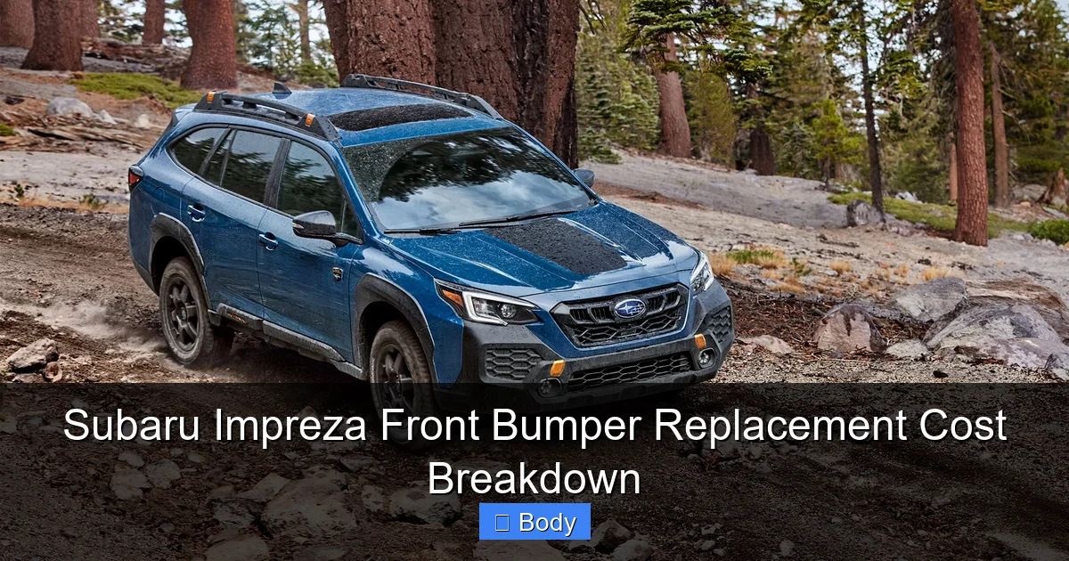 Subaru Impreza Front Bumper Replacement Cost Breakdown