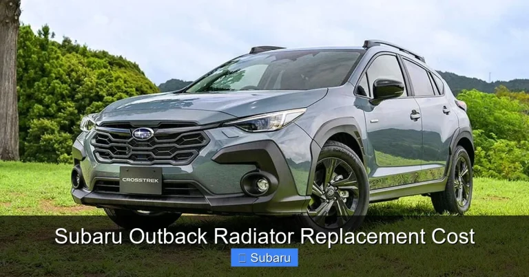 Subaru Outback Radiator Replacement Cost