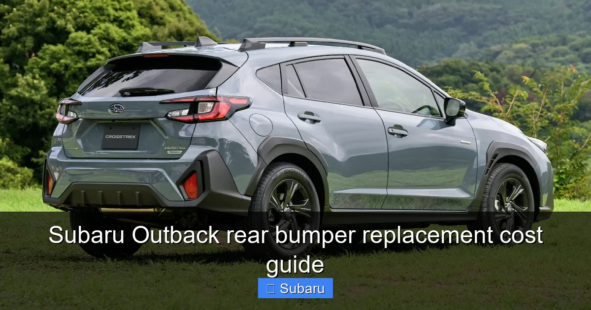 Subaru Outback rear bumper replacement cost guide