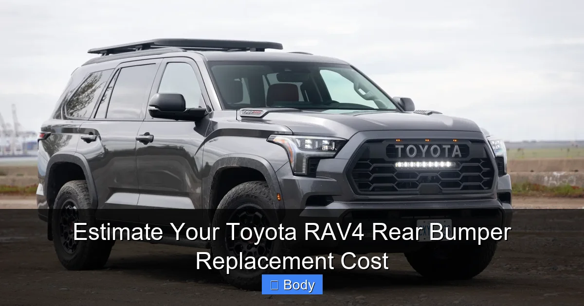 Estimate Your Toyota RAV4 Rear Bumper Replacement Cost