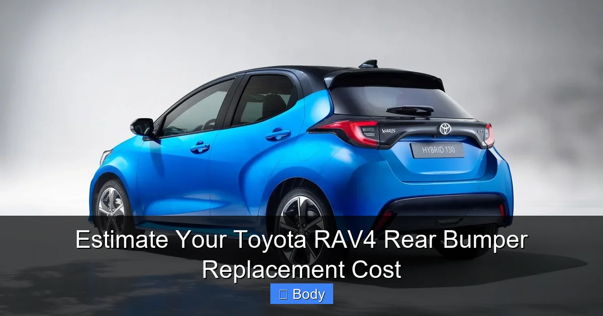 Estimate Your Toyota RAV4 Rear Bumper Replacement Cost