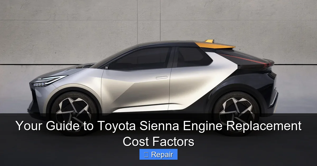 Your Guide to Toyota Sienna Engine Replacement Cost Factors