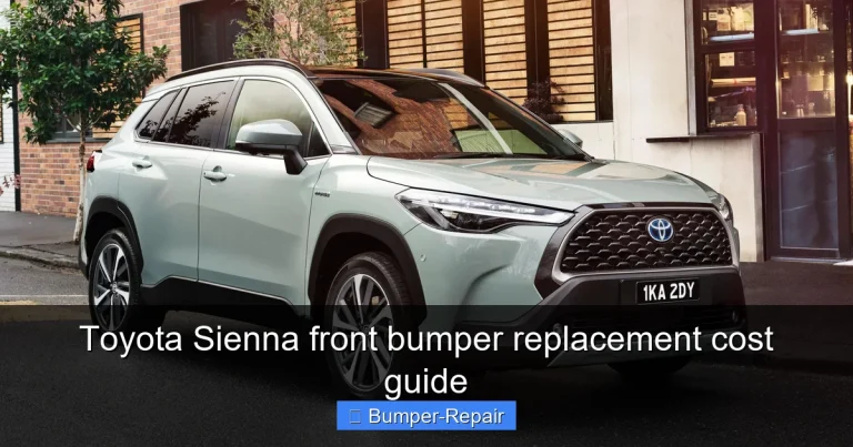 Toyota Sienna front bumper replacement cost guide