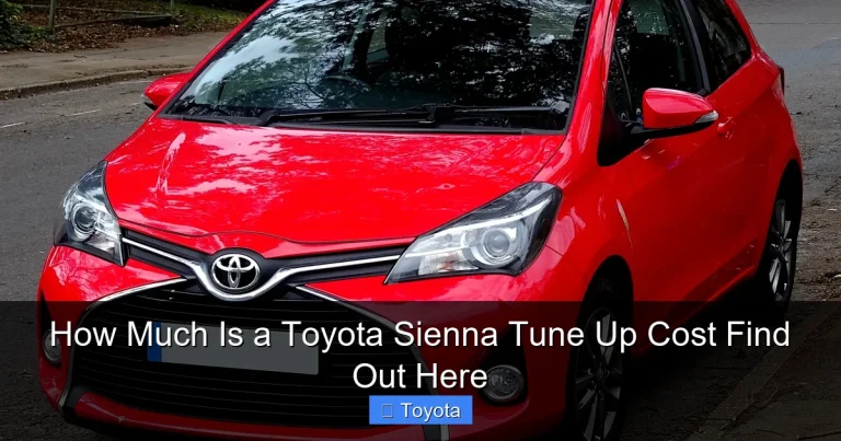 How Much Is a Toyota Sienna Tune Up Cost Find Out Here