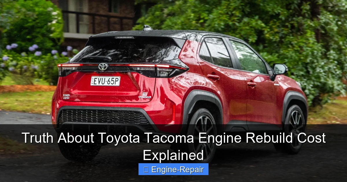 Truth About Toyota Tacoma Engine Rebuild Cost Explained